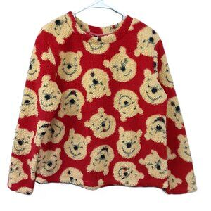 Winnie the Pooh Girls Pajama Top Size MEDIUM (8-10) Long Sleeve Pullover.